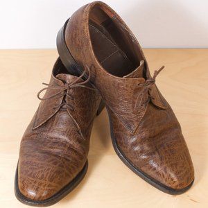 VTG Florsheim Imperial McHale 8.5 D Kudu Plain Toe Derby 79167 Very Good